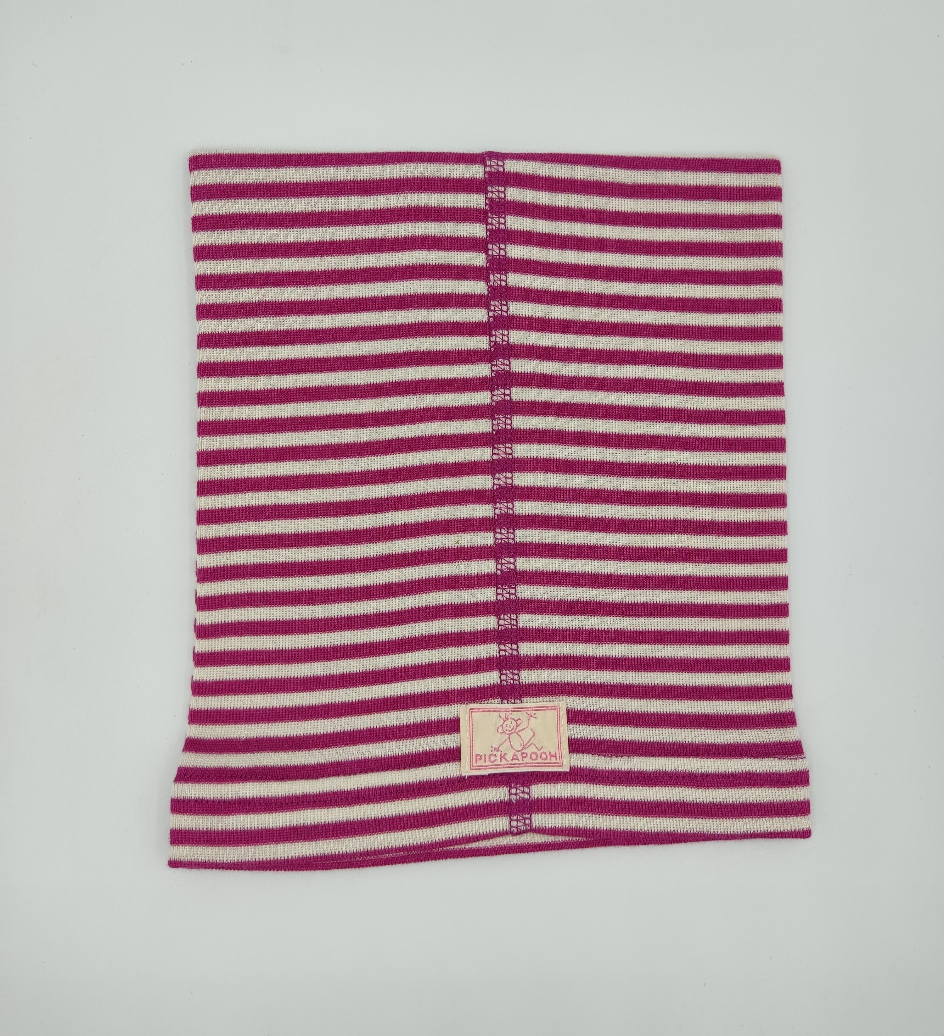 Scaldacollo in lana e seta per bambino e adulto // riga Fucsia